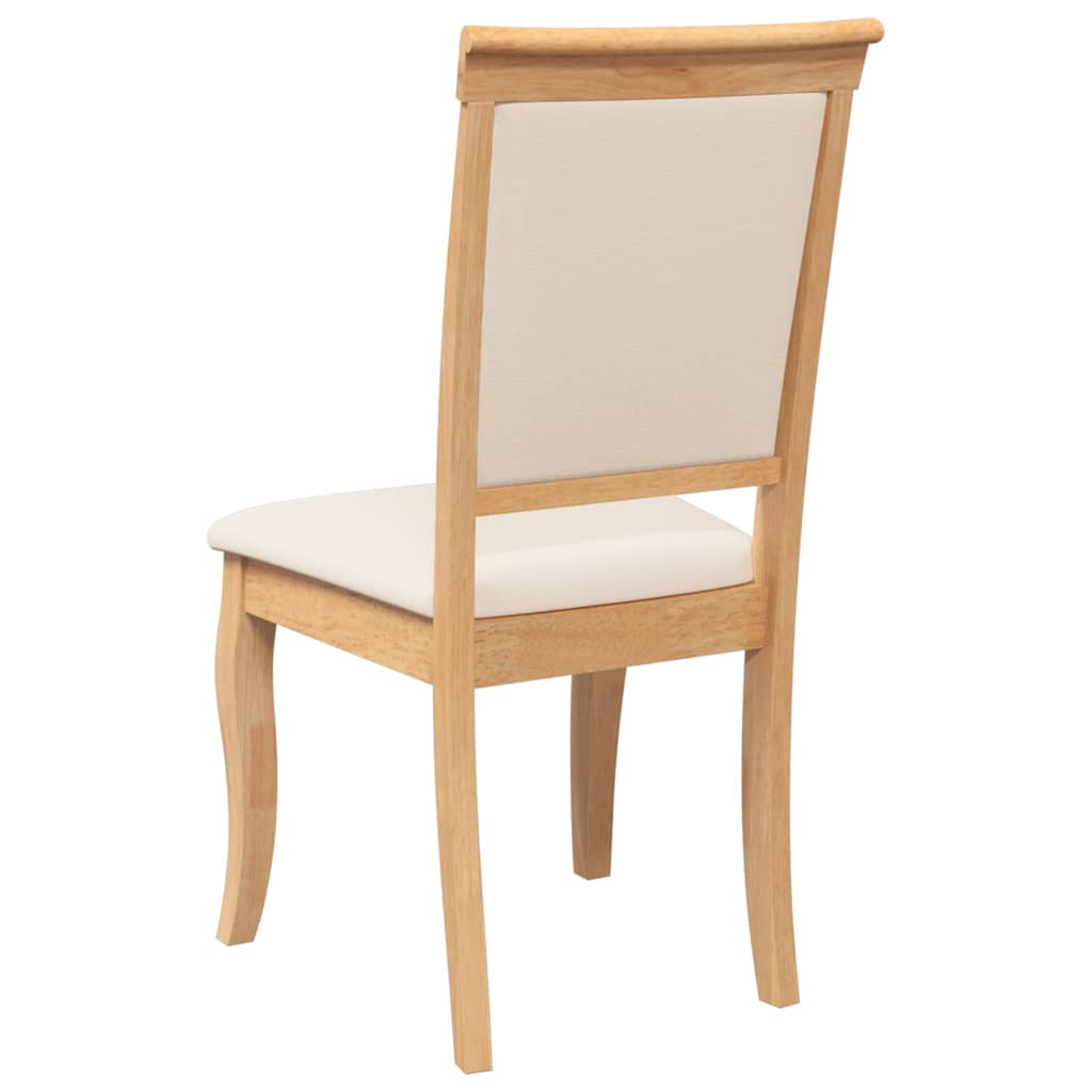 Eetkamerstoelen met kussens 2 st massief hout naturel rubber is nu te koop bij PeponiXL, paradijselijk wonen!