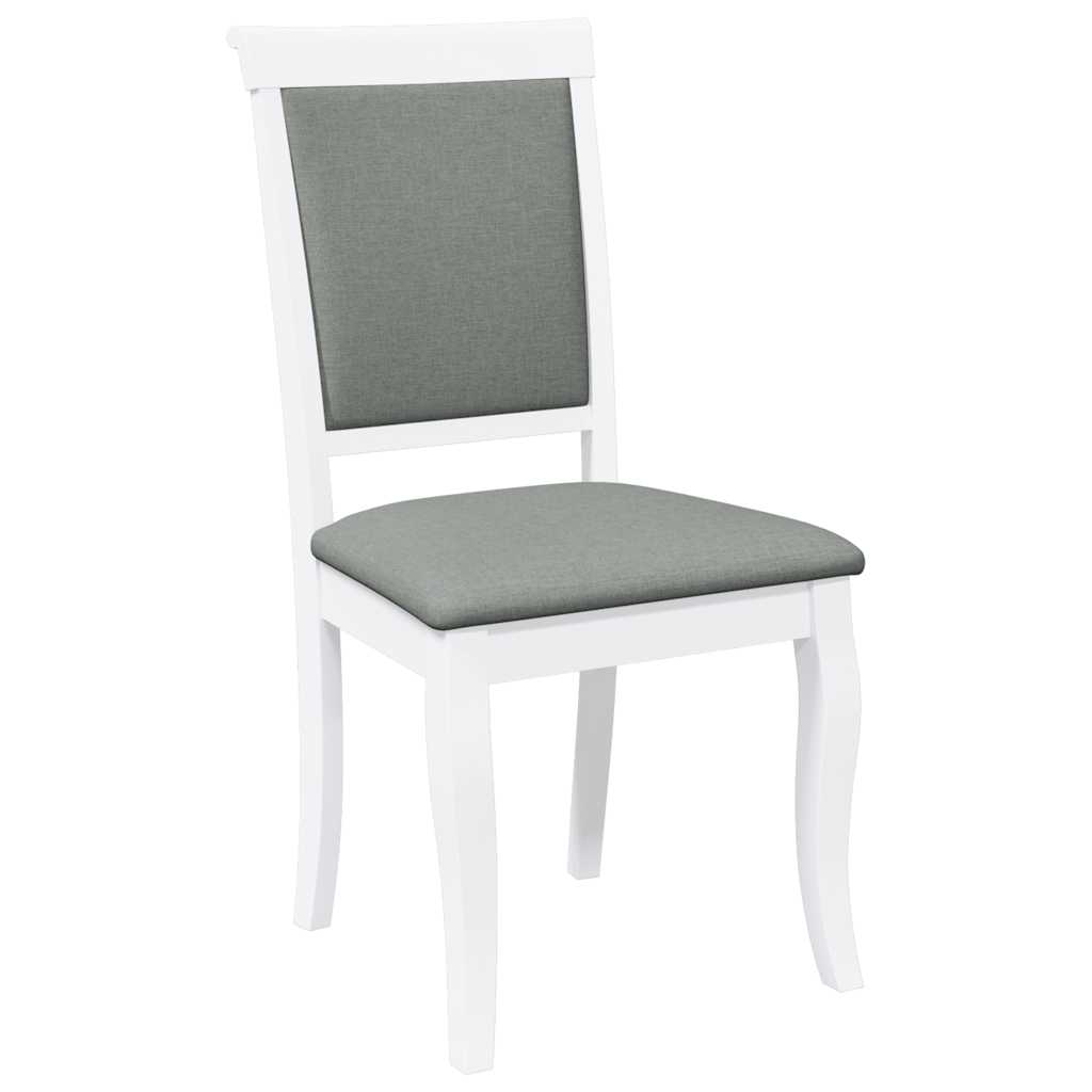 Eetkamerstoelen met kussens 2 st massief hout rubber wit is nu te koop bij PeponiXL, paradijselijk wonen!