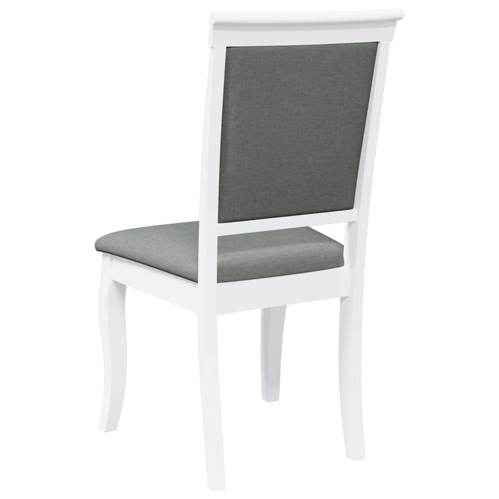 Eetkamerstoelen met kussens 2 st massief hout rubber wit is nu te koop bij PeponiXL, paradijselijk wonen!