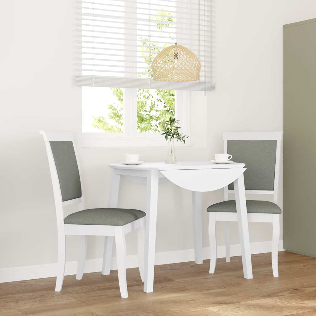 Eetkamerstoelen met kussens 2 st massief hout rubber wit is nu te koop bij PeponiXL, paradijselijk wonen!