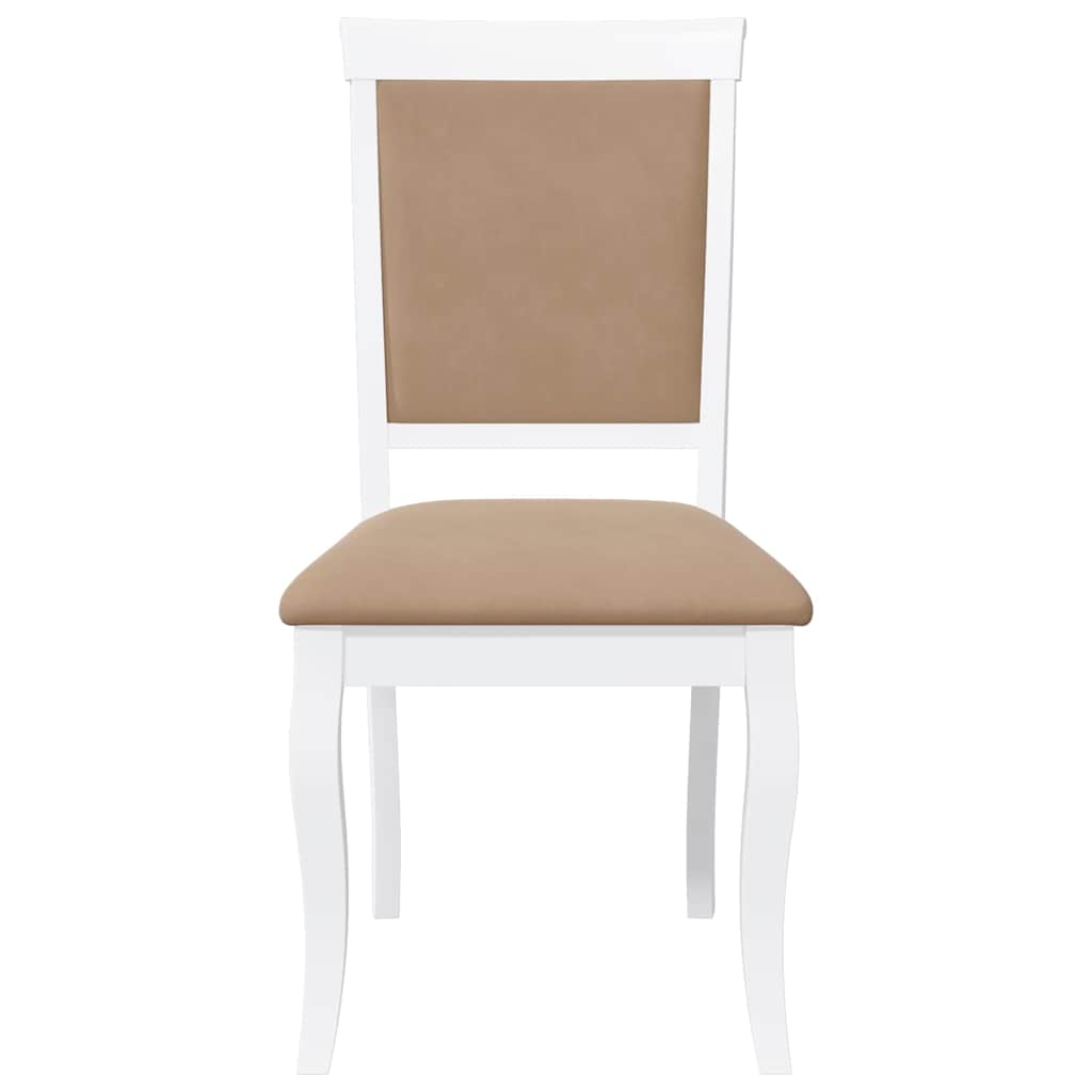 Eetkamerstoelen met kussens 2 st massief hout rubber wit is nu te koop bij PeponiXL, paradijselijk wonen!