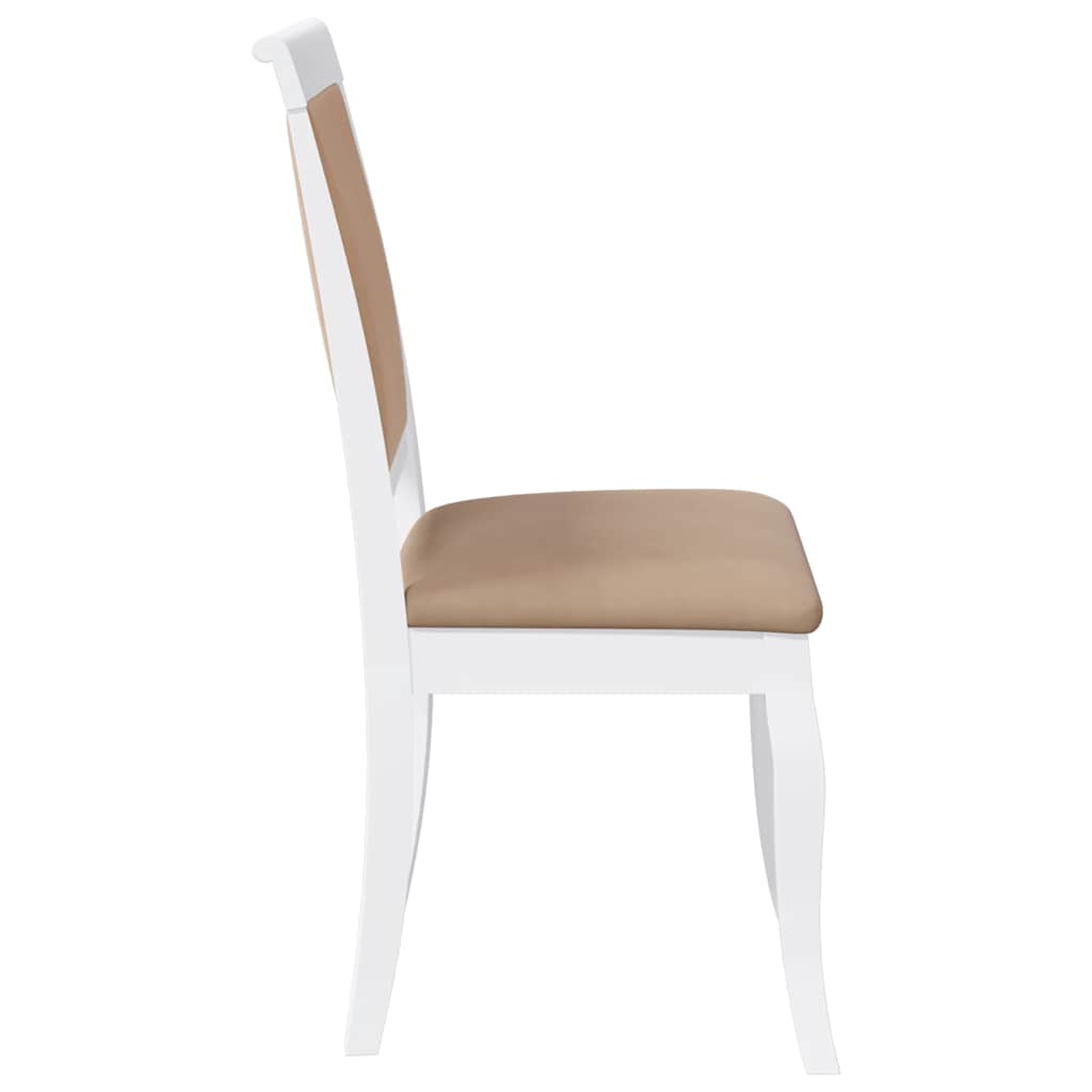Eetkamerstoelen met kussens 2 st massief hout rubber wit is nu te koop bij PeponiXL, paradijselijk wonen!