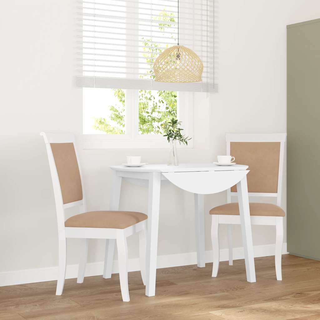 Eetkamerstoelen met kussens 2 st massief hout rubber wit is nu te koop bij PeponiXL, paradijselijk wonen!