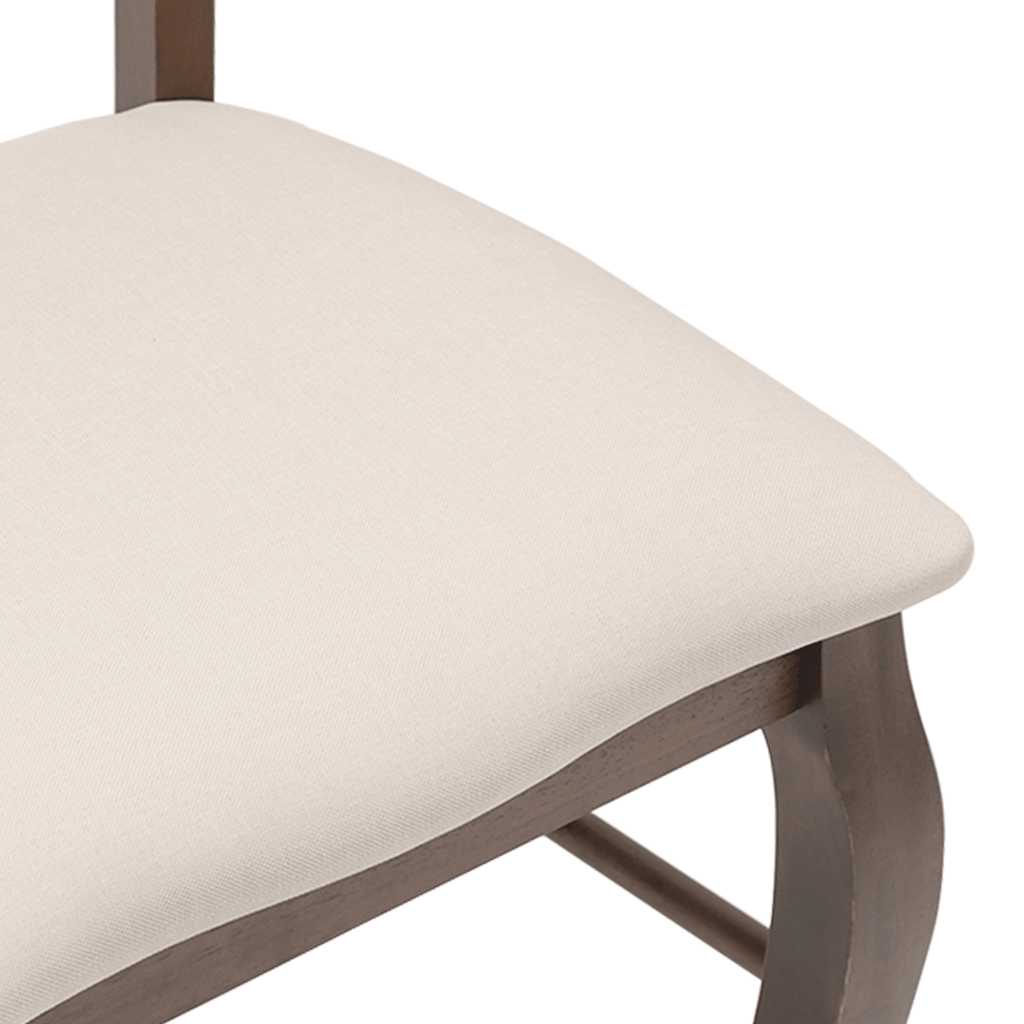 Eetkamerstoelen met kussens 2 stuks bruin massief hout rubber is nu te koop bij PeponiXL, paradijselijk wonen!