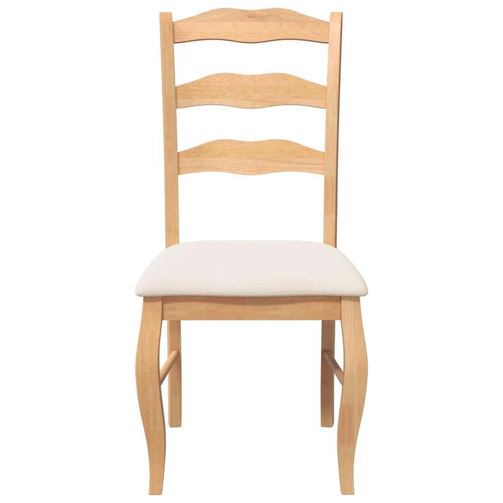 Eetkamerstoelen met kussens 2 stuks natuurlijk massief hout rubber is nu te koop bij PeponiXL, paradijselijk wonen!