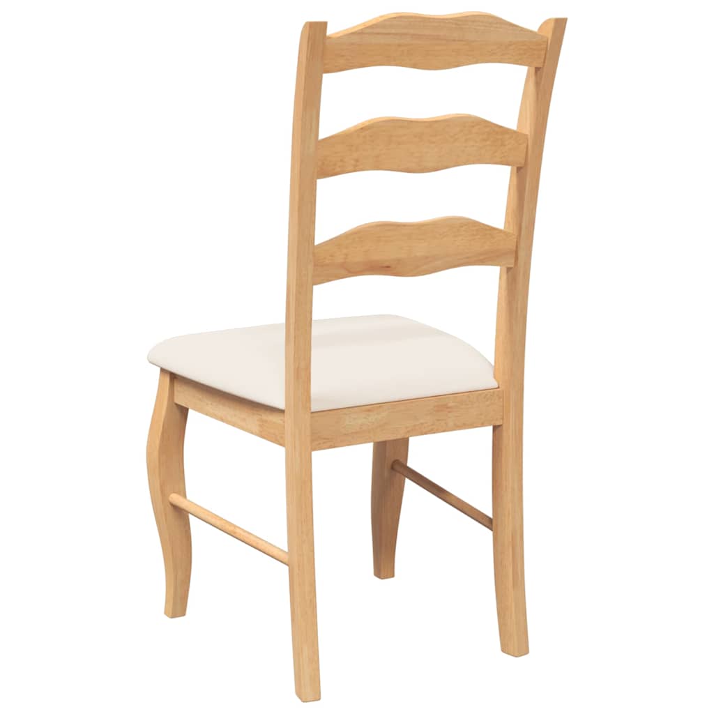 Eetkamerstoelen met kussens 2 stuks natuurlijk massief hout rubber is nu te koop bij PeponiXL, paradijselijk wonen!