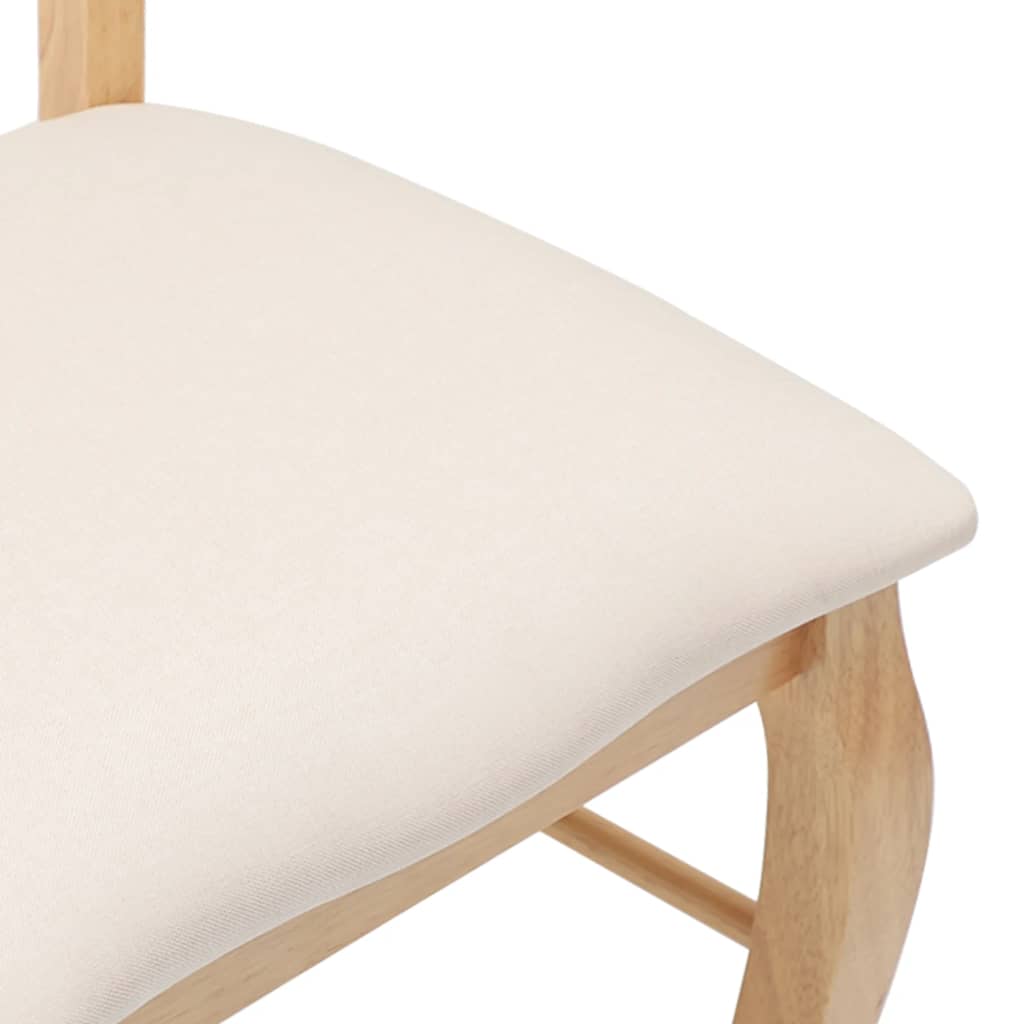 Eetkamerstoelen met kussens 2 stuks natuurlijk massief hout rubber is nu te koop bij PeponiXL, paradijselijk wonen!