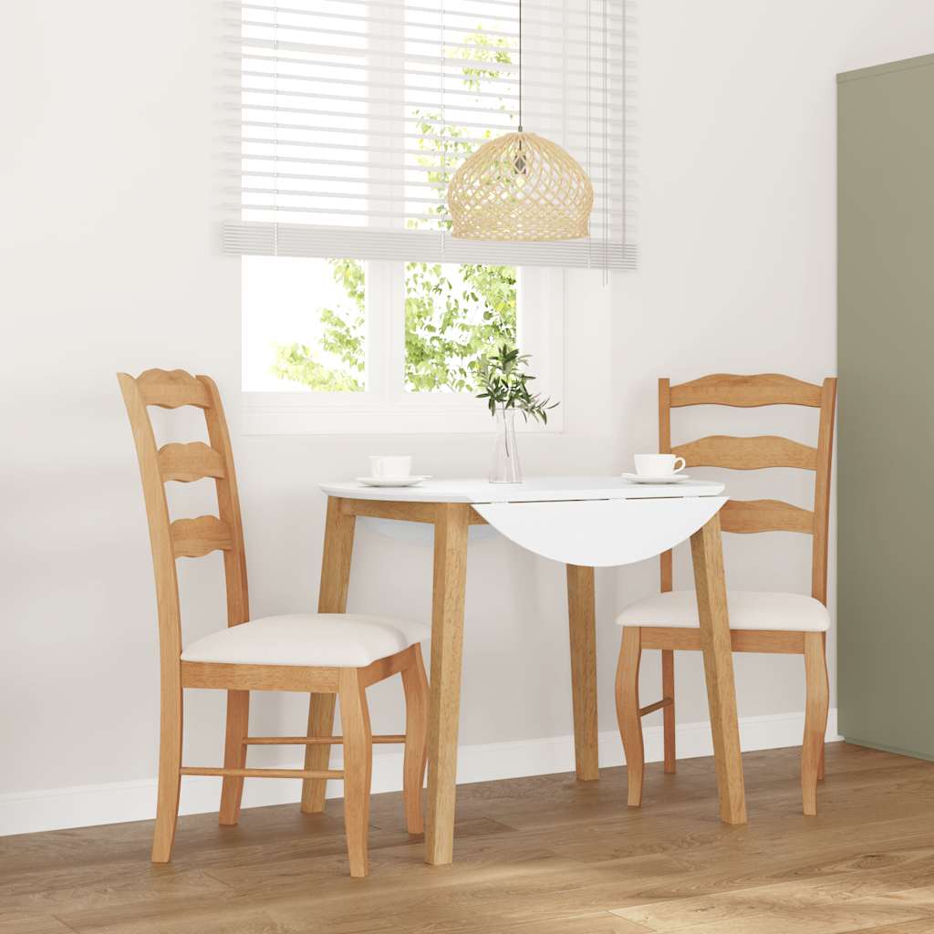 Eetkamerstoelen met kussens 2 stuks natuurlijk massief hout rubber is nu te koop bij PeponiXL, paradijselijk wonen!