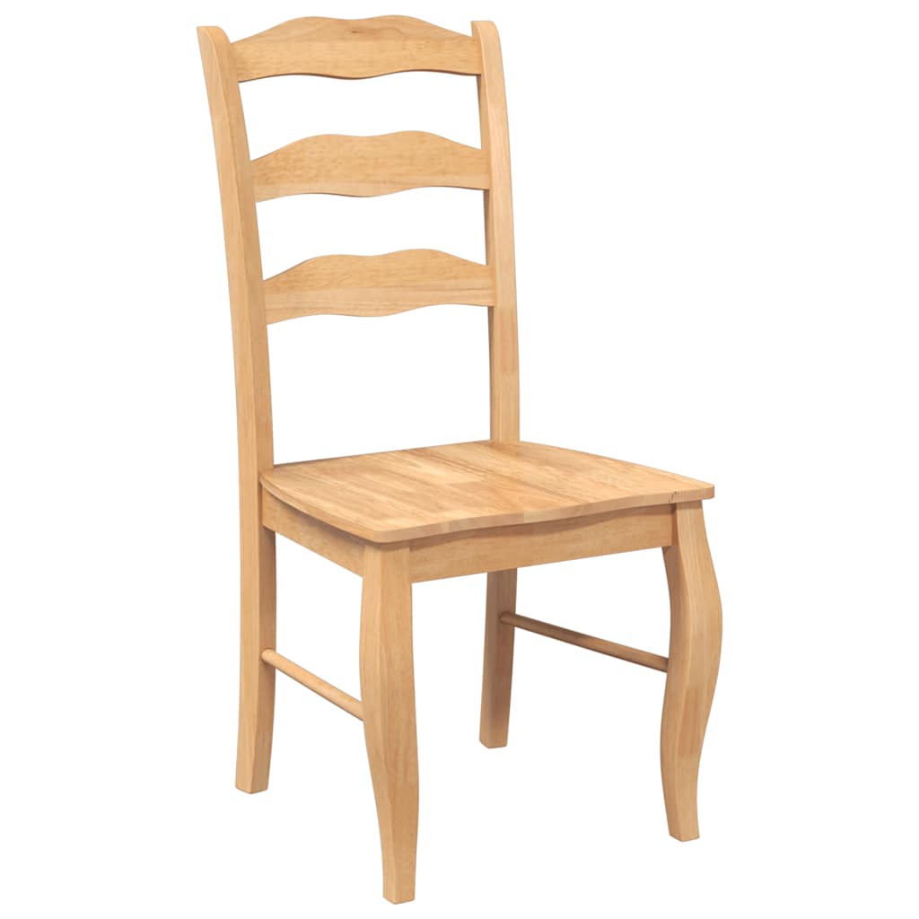 Eetkamerstoelen 2 stuks natuurlijk massief hout rubber is nu te koop bij PeponiXL, paradijselijk wonen!