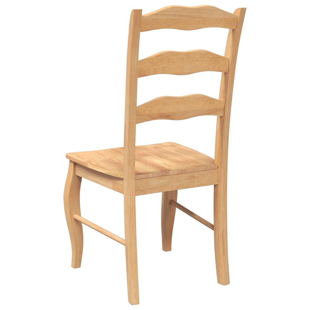 Eetkamerstoelen 2 stuks natuurlijk massief hout rubber is nu te koop bij PeponiXL, paradijselijk wonen!