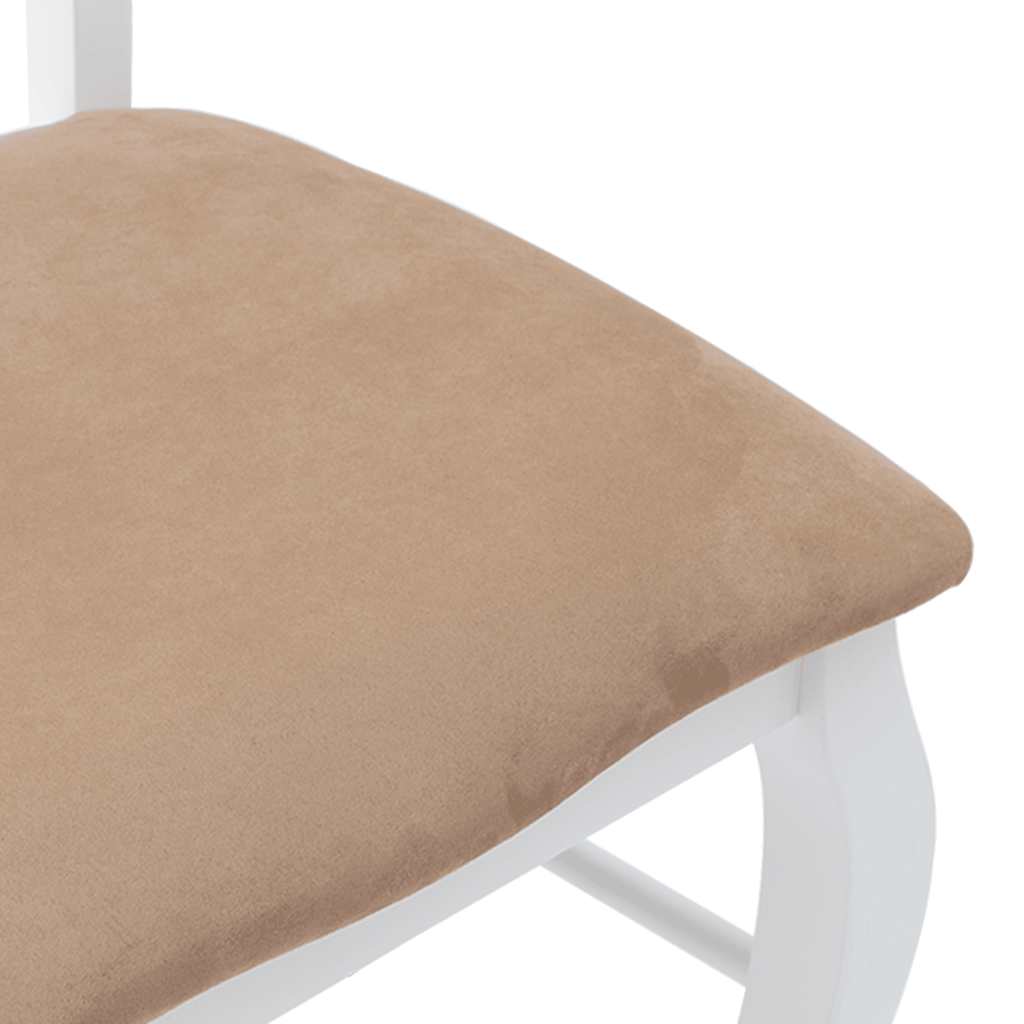 Eetkamerstoelen met kussens 2 stuks wit massief hout rubber is nu te koop bij PeponiXL, paradijselijk wonen!