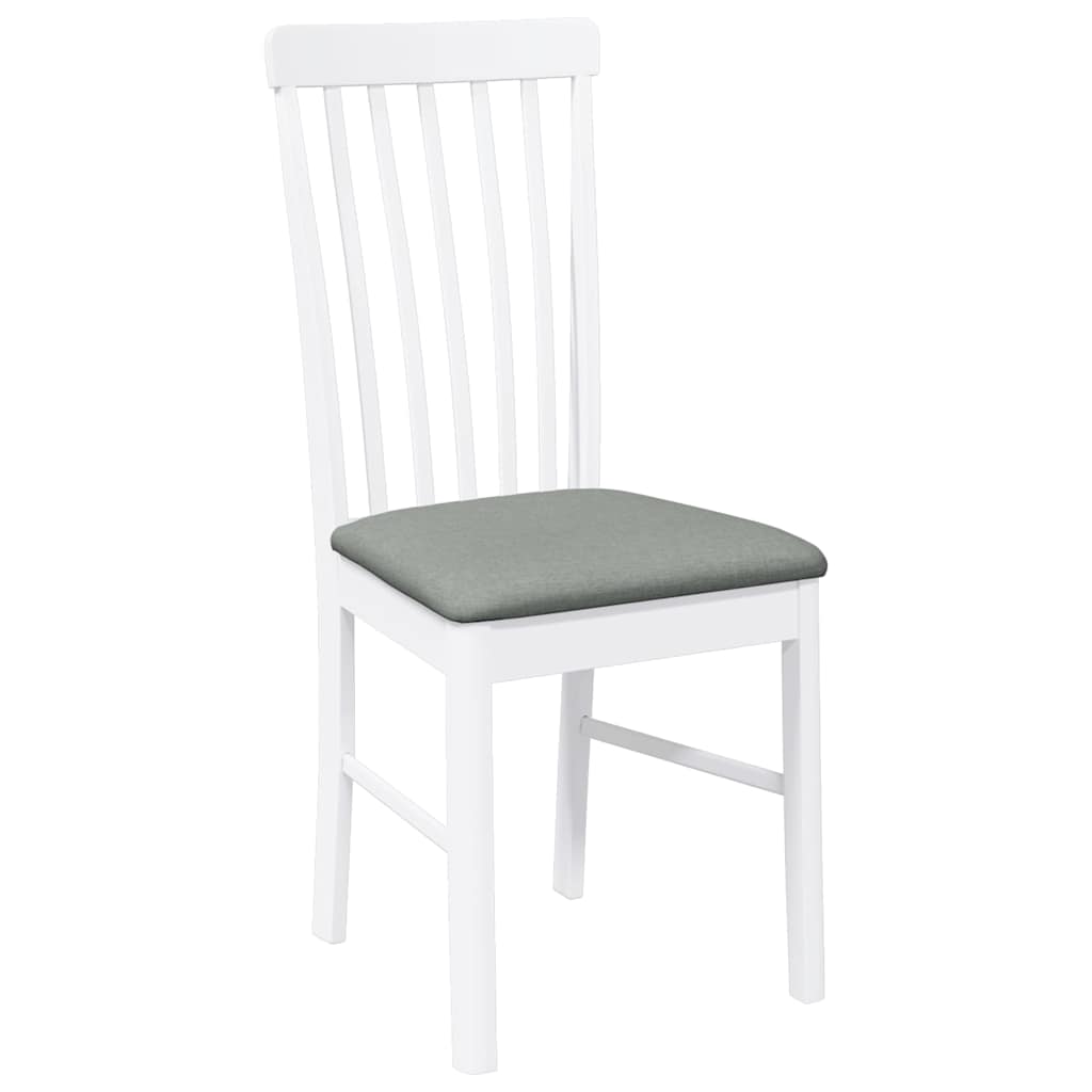 Eetkamerstoelen met kussens 2 st massief hout rubber wit is nu te koop bij PeponiXL, paradijselijk wonen!