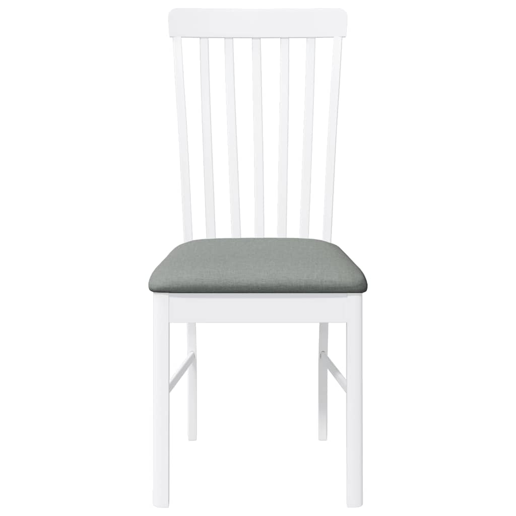 Eetkamerstoelen met kussens 2 st massief hout rubber wit is nu te koop bij PeponiXL, paradijselijk wonen!