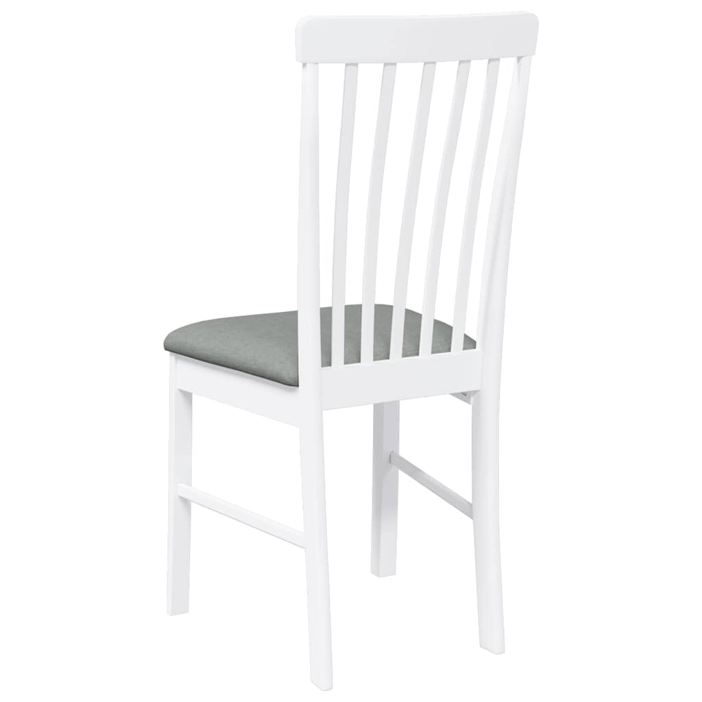 Eetkamerstoelen met kussens 2 st massief hout rubber wit is nu te koop bij PeponiXL, paradijselijk wonen!