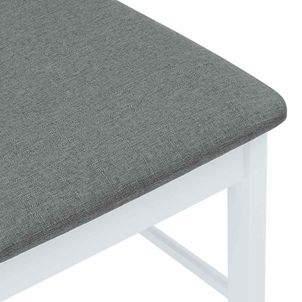 Eetkamerstoelen met kussens 2 st massief hout rubber wit is nu te koop bij PeponiXL, paradijselijk wonen!