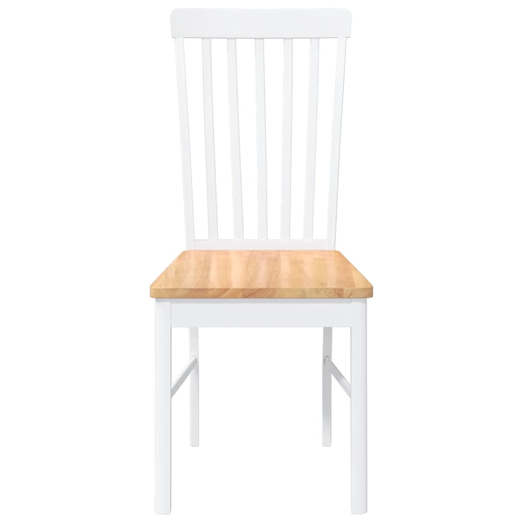 Eetkamerstoelen met kussens 2 st massief hout rubber wit is nu te koop bij PeponiXL, paradijselijk wonen!