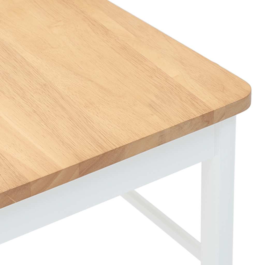 Eetkamerstoelen met kussens 2 st massief hout rubber wit is nu te koop bij PeponiXL, paradijselijk wonen!