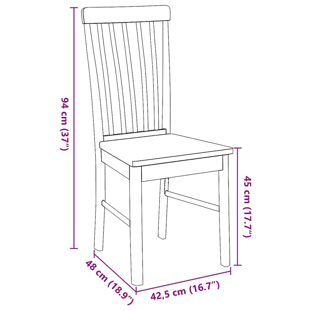 Eetkamerstoelen met kussens 2 st massief hout rubber wit is nu te koop bij PeponiXL, paradijselijk wonen!