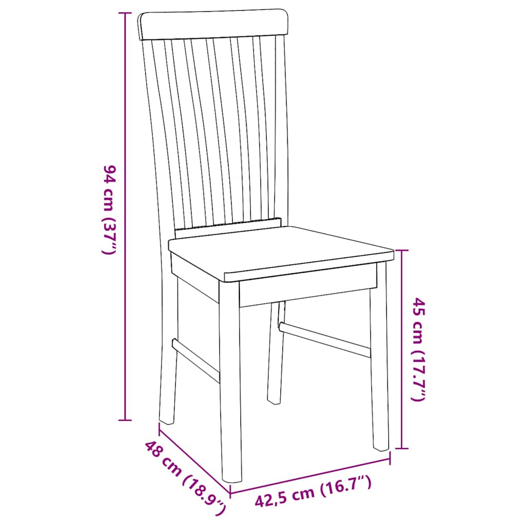 Eetkamerstoelen met kussens 2 st massief hout rubber wit is nu te koop bij PeponiXL, paradijselijk wonen!