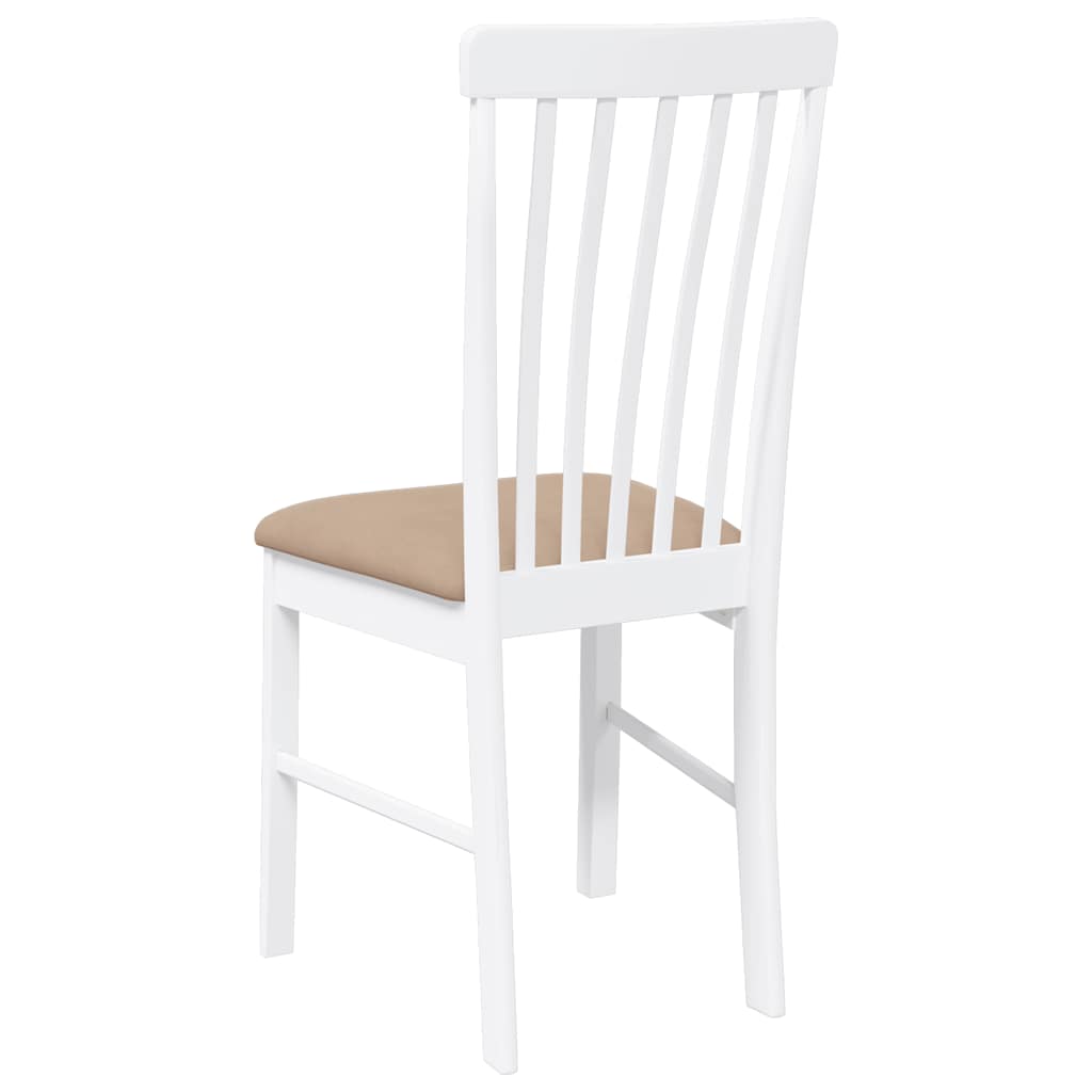 Eetkamerstoelen met kussens 2 st massief hout rubber wit is nu te koop bij PeponiXL, paradijselijk wonen!