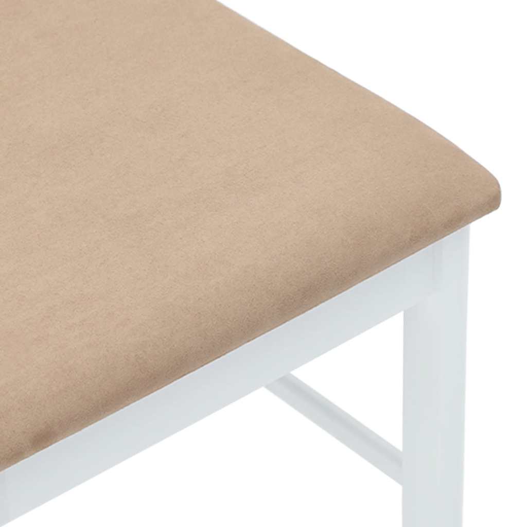 Eetkamerstoelen met kussens 2 st massief hout rubber wit is nu te koop bij PeponiXL, paradijselijk wonen!