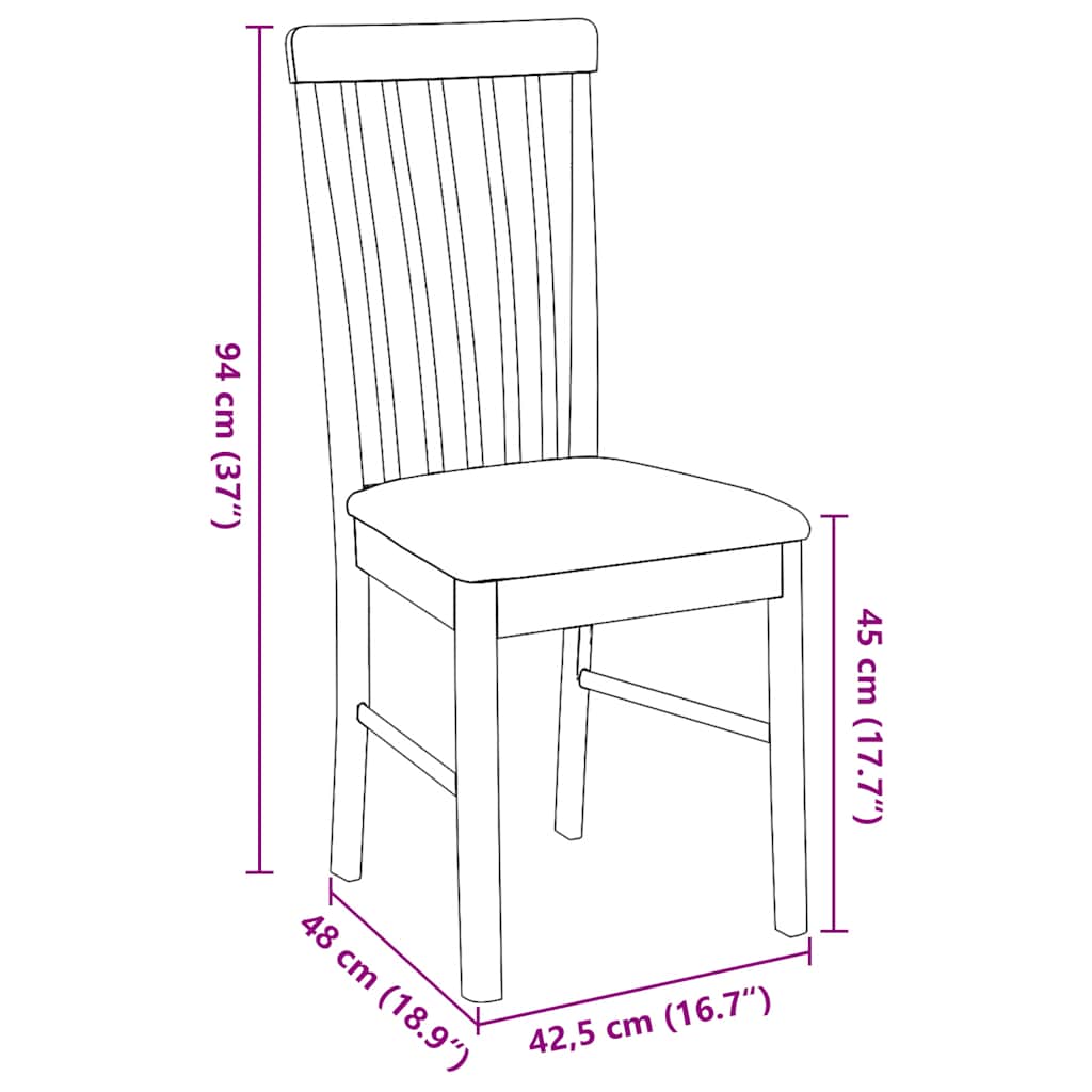 Eetkamerstoelen met kussens 2 st massief hout rubber wit is nu te koop bij PeponiXL, paradijselijk wonen!
