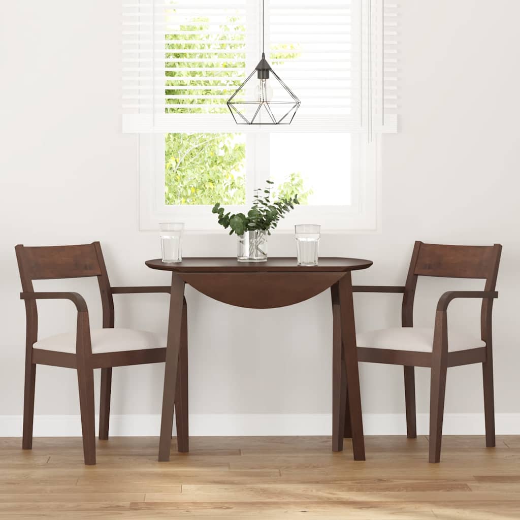Eetkamerstoelen met kussens 2 st massief hout rubber bruin is nu te koop bij PeponiXL, paradijselijk wonen!