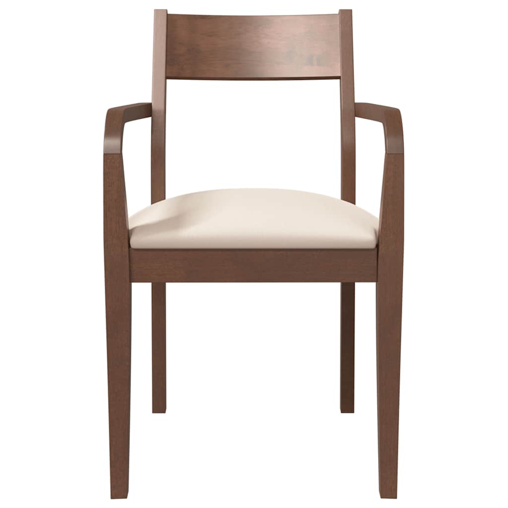 Eetkamerstoelen met kussens 2 st massief hout rubber bruin is nu te koop bij PeponiXL, paradijselijk wonen!