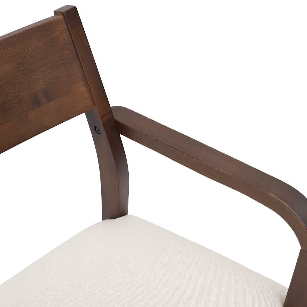 Eetkamerstoelen met kussens 2 st massief hout rubber bruin is nu te koop bij PeponiXL, paradijselijk wonen!