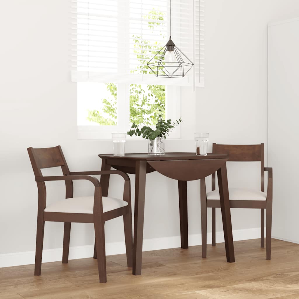 Eetkamerstoelen met kussens 2 st massief hout rubber bruin is nu te koop bij PeponiXL, paradijselijk wonen!