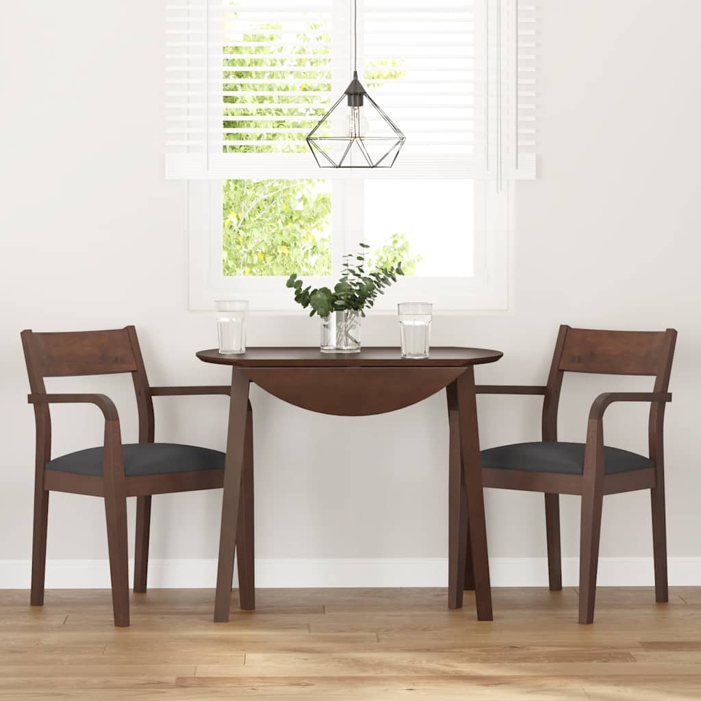 Eetkamerstoelen met kussens 2 st massief hout rubber bruin is nu te koop bij PeponiXL, paradijselijk wonen!