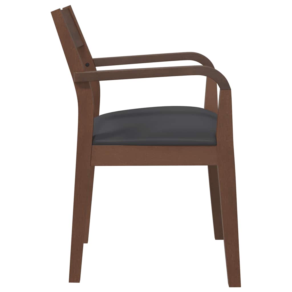 Eetkamerstoelen met kussens 2 st massief hout rubber bruin is nu te koop bij PeponiXL, paradijselijk wonen!