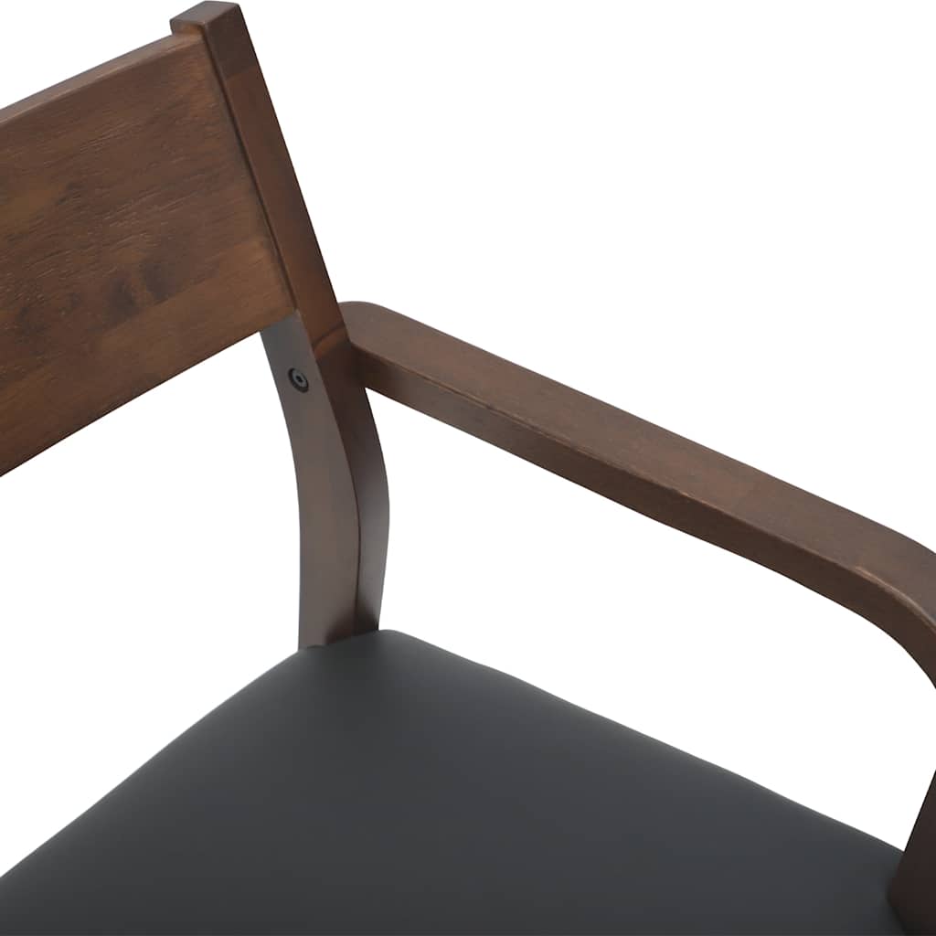 Eetkamerstoelen met kussens 2 st massief hout rubber bruin is nu te koop bij PeponiXL, paradijselijk wonen!
