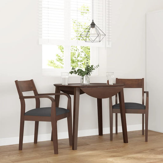 Eetkamerstoelen met kussens 2 st massief hout rubber bruin is nu te koop bij PeponiXL, paradijselijk wonen!
