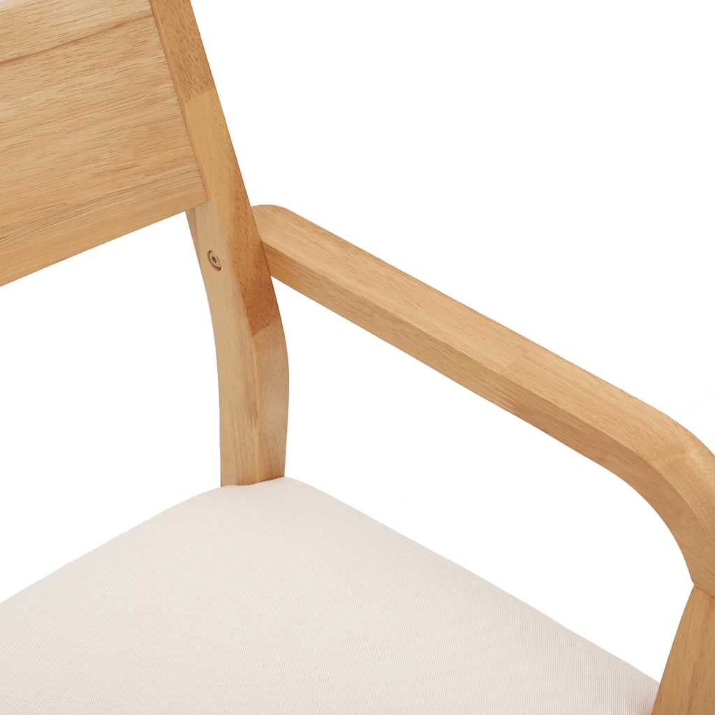 Eetkamerstoelen met kussens 2 st massief hout naturel rubber is nu te koop bij PeponiXL, paradijselijk wonen!