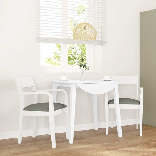 Eetkamerstoelen met kussens 2 st massief hout rubber wit is nu te koop bij PeponiXL, paradijselijk wonen!