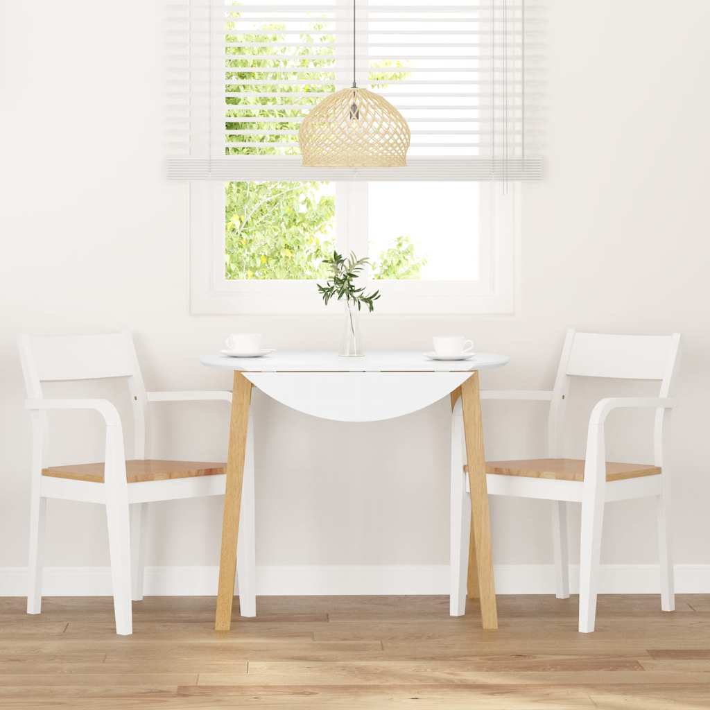 Eetkamerstoelen 2 st massief hout rubber wit is nu te koop bij PeponiXL, paradijselijk wonen!