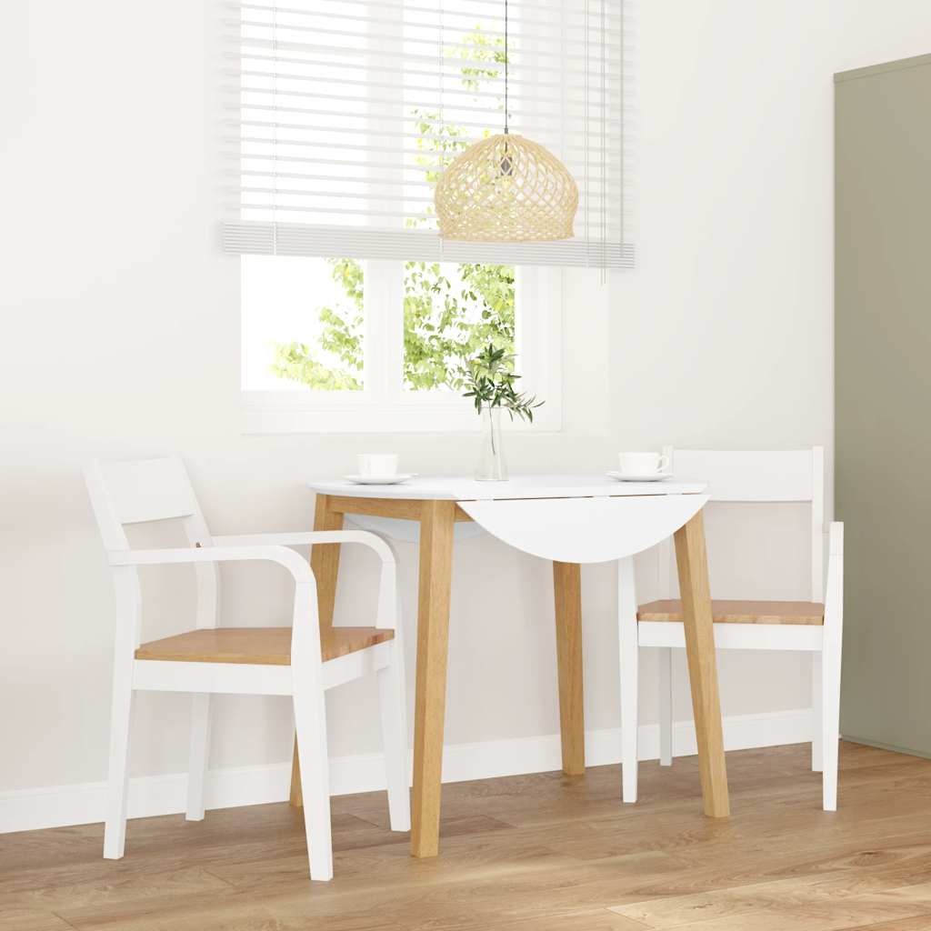 Eetkamerstoelen 2 st massief hout rubber wit is nu te koop bij PeponiXL, paradijselijk wonen!