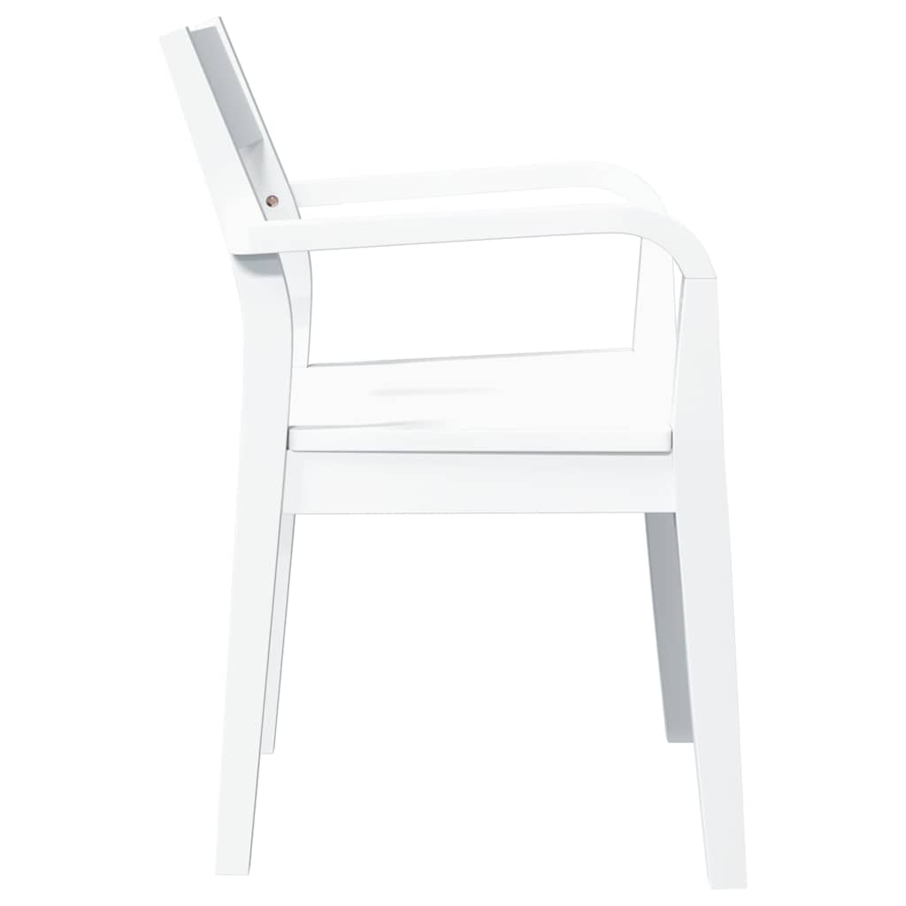 Eetkamerstoelen 2 st massief hout rubber wit is nu te koop bij PeponiXL, paradijselijk wonen!