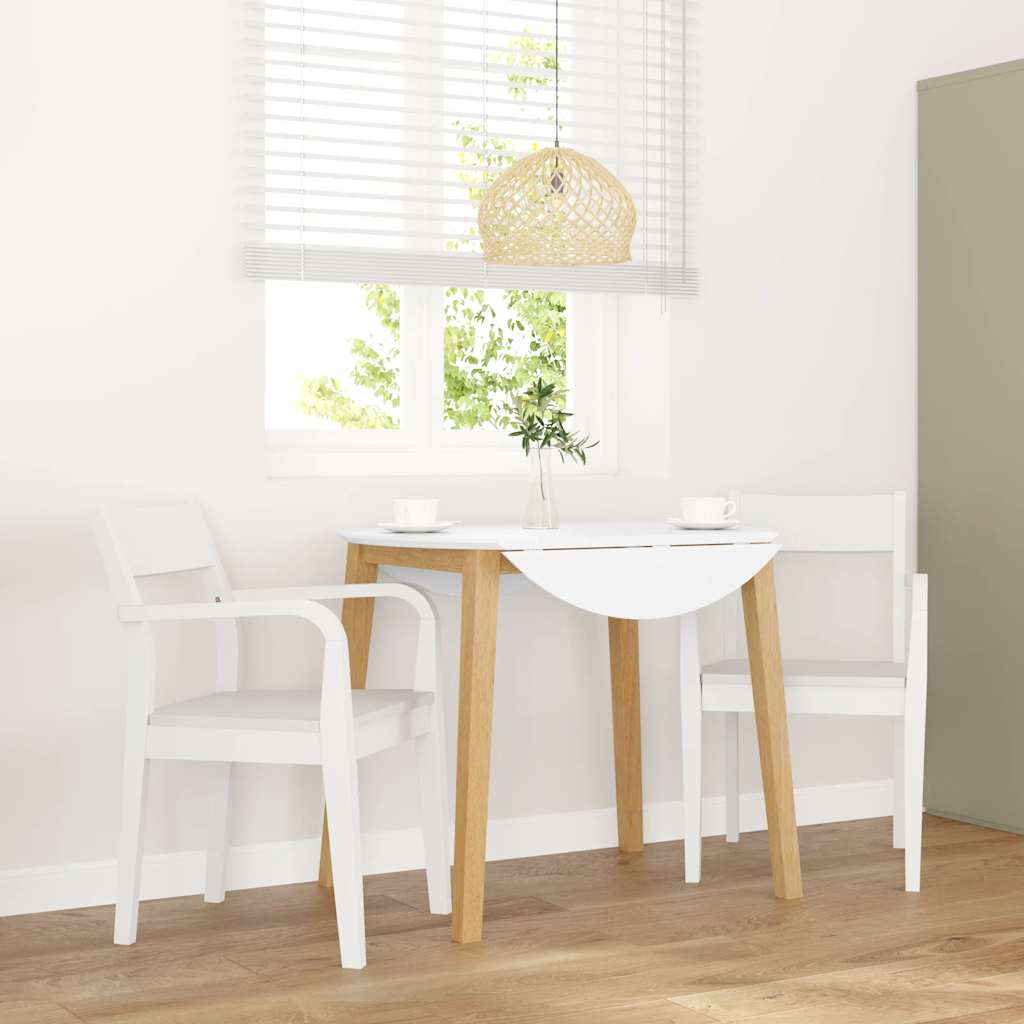 Eetkamerstoelen 2 st massief hout rubber wit is nu te koop bij PeponiXL, paradijselijk wonen!