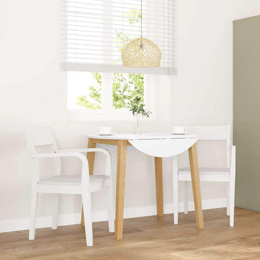 Eetkamerstoelen 2 st massief hout rubber wit is nu te koop bij PeponiXL, paradijselijk wonen!