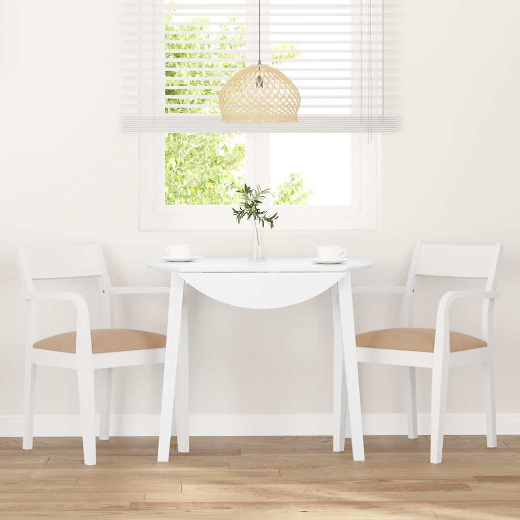 Eetkamerstoelen met kussens 2 st massief hout rubber wit is nu te koop bij PeponiXL, paradijselijk wonen!