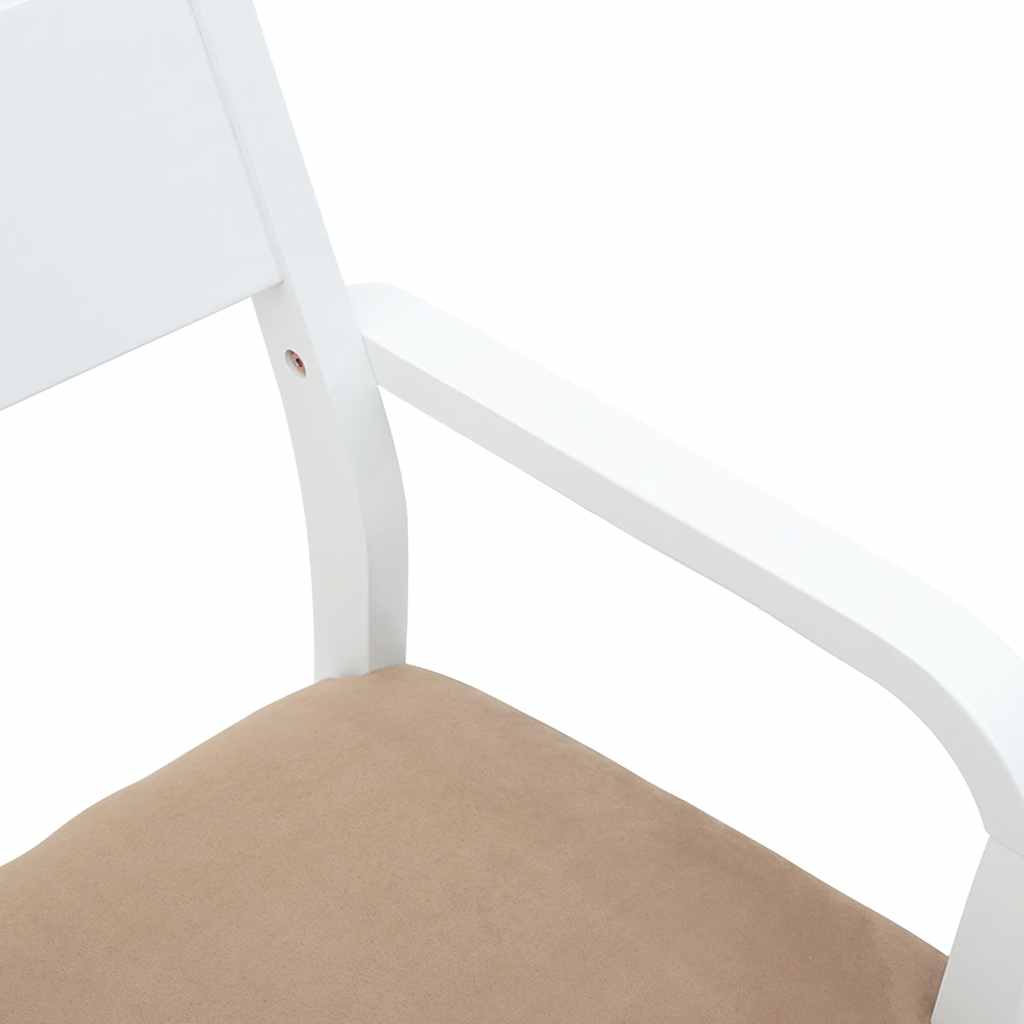 Eetkamerstoelen met kussens 2 st massief hout rubber wit is nu te koop bij PeponiXL, paradijselijk wonen!