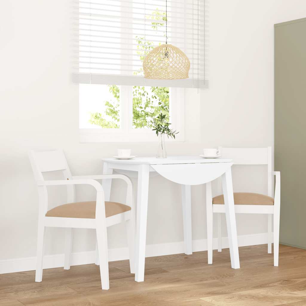 Eetkamerstoelen met kussens 2 st massief hout rubber wit is nu te koop bij PeponiXL, paradijselijk wonen!