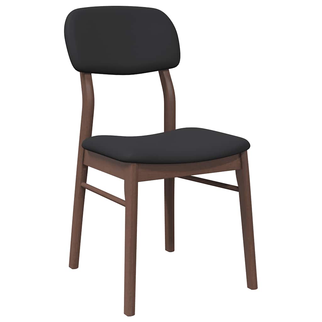 Eetkamerstoelen met kussens 2 st massief hout rubber bruin is nu te koop bij PeponiXL, paradijselijk wonen!