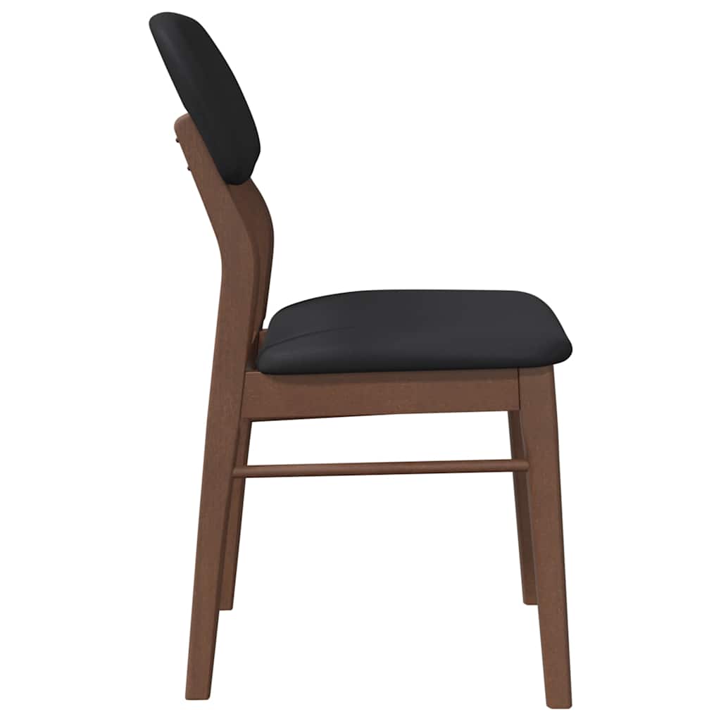 Eetkamerstoelen met kussens 2 st massief hout rubber bruin is nu te koop bij PeponiXL, paradijselijk wonen!