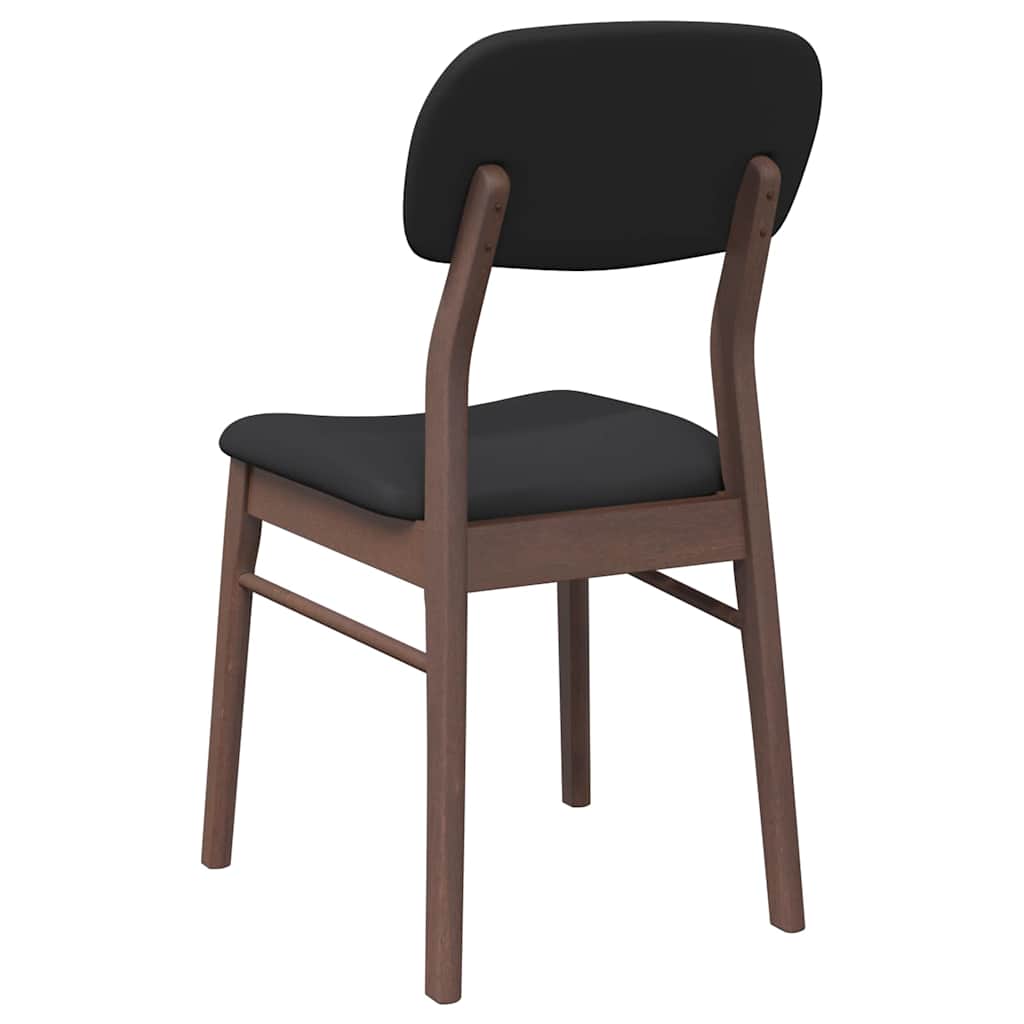 Eetkamerstoelen met kussens 2 st massief hout rubber bruin is nu te koop bij PeponiXL, paradijselijk wonen!