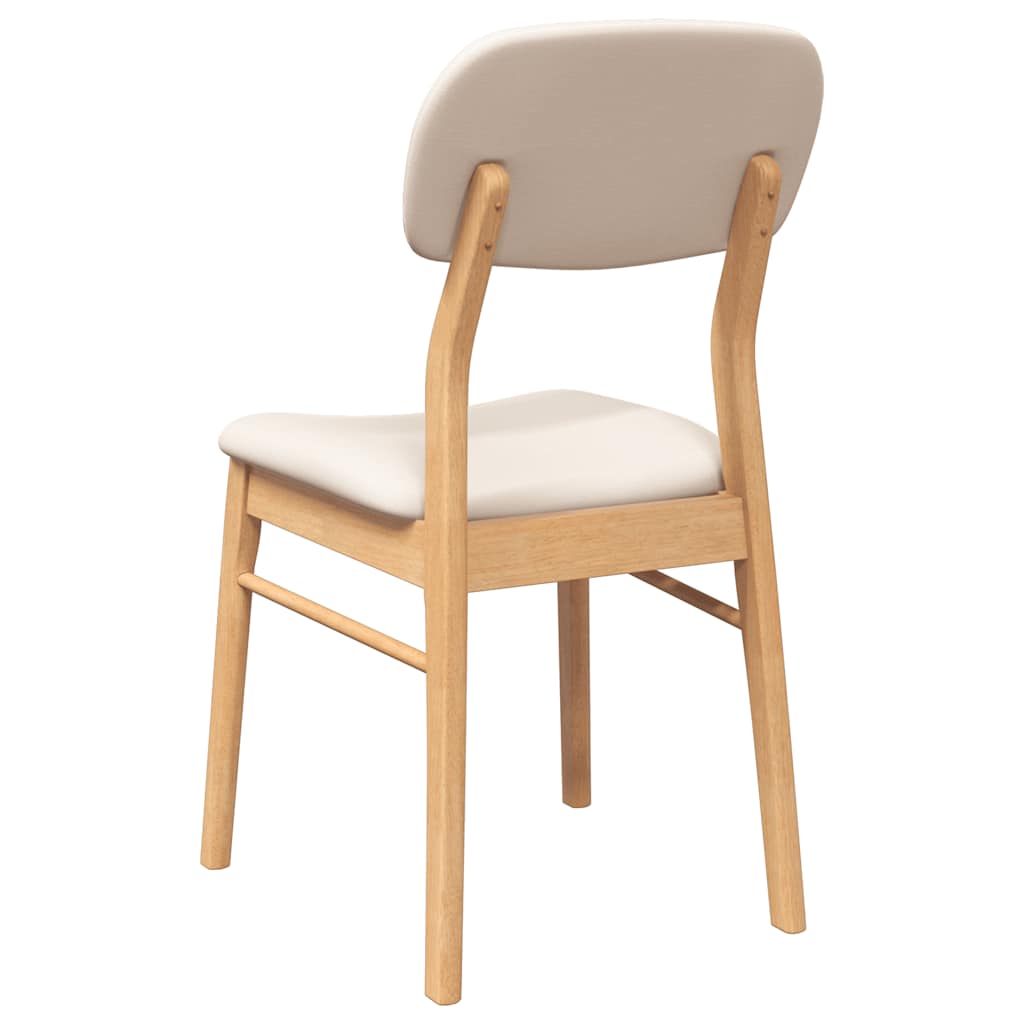 Eetkamerstoelen met kussens 2 st massief hout naturel rubber is nu te koop bij PeponiXL, paradijselijk wonen!