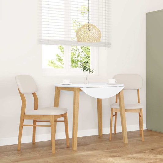 Eetkamerstoelen met kussens 2 st massief hout naturel rubber is nu te koop bij PeponiXL, paradijselijk wonen!