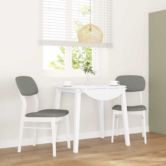 Eetkamerstoelen met kussens 2 st massief hout rubber wit is nu te koop bij PeponiXL, paradijselijk wonen!
